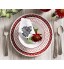 Corelle 16 Piece Crimson Trellis Livingware Dinnerware Set, White
